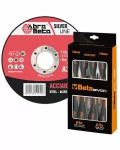 Disco abr taglio ferro 115x1,6 kit abra beta