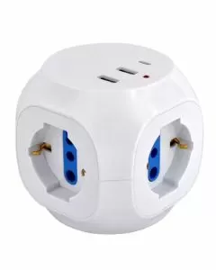 Multipresa cubo 3x2pt sk 3xusb int syntesy 12560