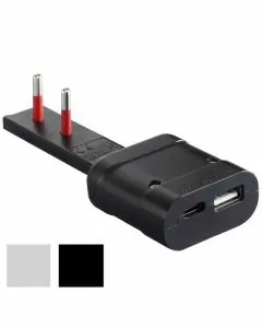Adattatore diritto 10a 2p usb nero ultrap.rosi