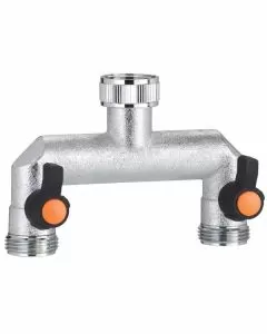 Presa 2 rubinetti 3/4f + 3/4m metal 9601 claber