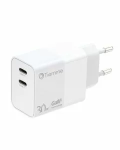 Caricabatterie 2 usb-c watt 30+30 4022 tiemme