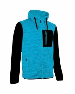 Felpa zip lunga ciano fluo s rainbow upower
