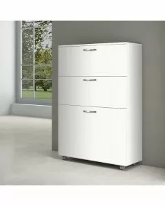 Letto singolo Olivia a scomparsa bianco L 85 x H 127 P35cm / P220cm aperto