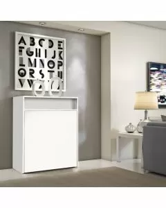 Letto Ada a paggetto bianco L 85 x H 101 P40cm / P111cm aperto / P215 letto