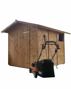 Casetta in legno per ricovero attrezzi 194 x 244 x H 210 cm sp. 19 mm porta cieca