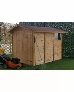 Casetta in legno per ricovero attrezzi 194 x 244 x H 210 cm sp. 19 mm doppia porta