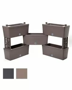 Vaso brick tortora set cm 59x23 h 27 bama