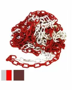 Catena plastica mm 8 bianca/rossa m 25 cvm