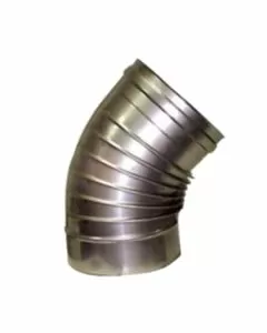 Gomito inox 45^ 10 ala