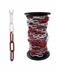 Catena segnalazione bianca/rossa mm 5,00 m 30 aref