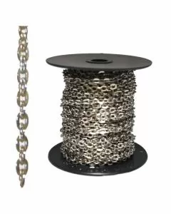 Catena forzatina battuta nichel. mm 1,00 m 25 aref