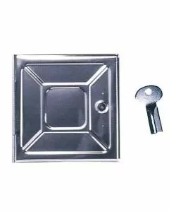 Portina camino lamiera zn 18,5x18,5 chiave