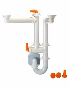 Sifone lavelli 2 vie pp spazio2 lira