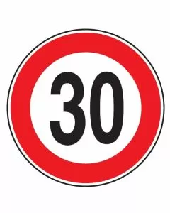 Cartello stradale limite velocita' km 20 d&b