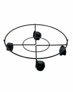 Portavaso ruote tondo nero cm 40 buzzi