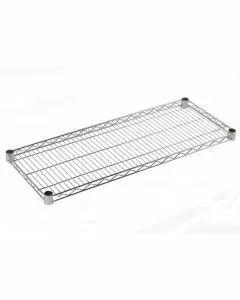 Ripiano in filo d'acciaio cromato per scaffali 20 x 121 cm