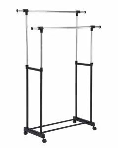 Stender doppio nero/cromato estensibile portata max 50 kg