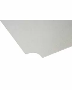 Copri piano in policarbonato in filo d'acciaio cromato 35 x 60 cm
