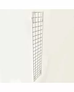Schienale verticale robusto in griglia cromata per scaffali 38 x 152 cm