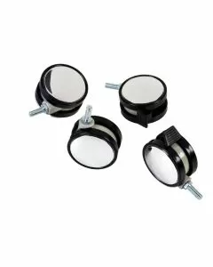 Set 4 ruote cromate Ø 75 cm