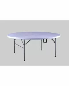 Tavolo circolare pieghevole Ø 182 cm bianco