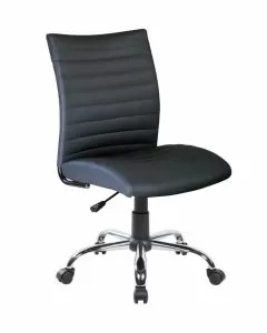 Poltrona operativa Torino in PU senza braccioli nero