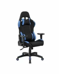 Poltroncina Gaming Verona in tessuto nera e blu per adulti