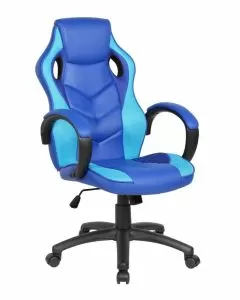 Poltroncina Gaming Milano in PU blu e azzurra per adulti