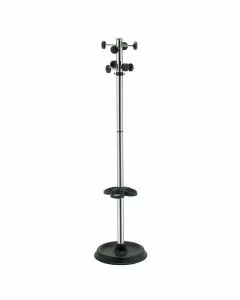 Piantana appendiabiti con portaombrelli 43 x 43 x 173 cm cromo/nero