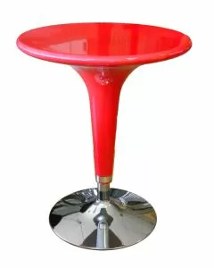 Tavolo con alzo a gas rosso Ø 60 x 72/92 cm
