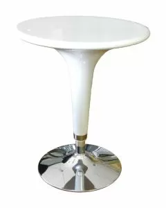 Tavolo con alzo a gas bianco Ø 60 x 72/92 cm