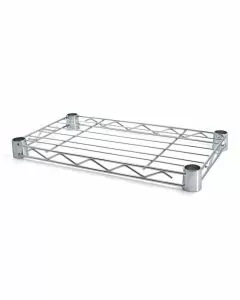 Ripiano leggero in filo d'acciaio cromato per fissaggio a tubolari 20 x 35 cm