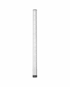 Tubolare montante per scaffali in acciaio cromato 35 cm - Ø 25 cm