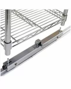 Pattini in acciaio cromato per archivio compattabile 60 cm (2 pezzi)