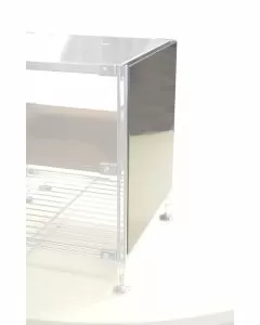 Pannello laterale in acciaio inox per scaffalature 40 x 38 cm