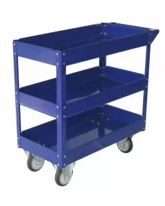 Carrello in acciaio con tre ripiani carico max 100 kg