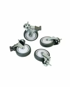 Set di 4 ruote in gomma Ø 125 mm