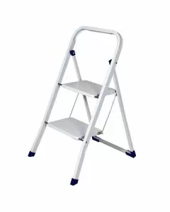 Scala in acciaio colore bianco 2 gradini carico max 150 kg