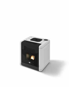 Stufa a pellet Dado 7,5 KW Bianca