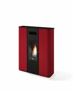 Stufa a pellet Rebecca New 9,5 KW Rosso canalizzazione indipendente