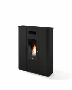 Stufa a pellet Rebecca New 9,5 KW Nero canalizzazione indipendente