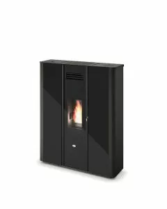 Stufa a pellet Emily 9,5 KW Nero canalizzazione indipendente