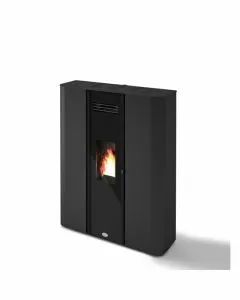 Stufa a pellet Diletta 10,5 KW Nero doppia canalizzazione indipendente
