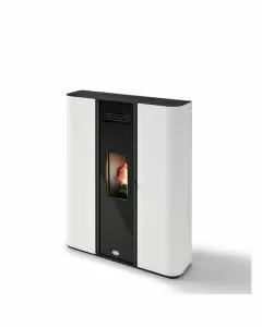Stufa a pellet Diva 9,5 KW Bianco canalizzazione indipendente