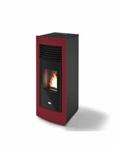 Stufa a pellet Debora 15 KW Rosso canalizzazione indipendente