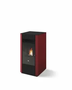 Stufa a pellet Irma 9 KW Rosso canalizzazione indipendente