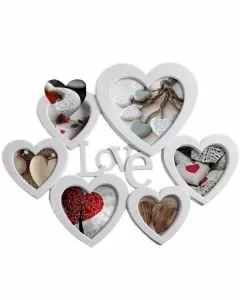 Portafoto multiplo cuore lov cm 44x36 d&casa