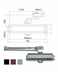 Chiudiporta aerodinamico all 60470-03-0-97 cisa