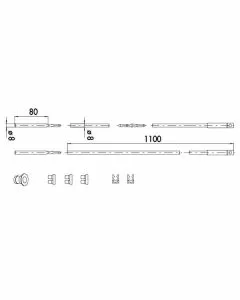 Aste serrature triplice 06441-10-0 cisa