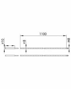 Aste serrature triplice 07088-03-0 cisa